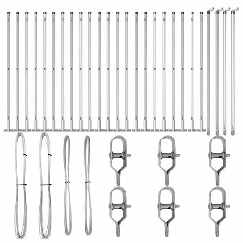 Słupek ogrodzeniowy. 26 pcs Srebrny 3.2 x 3.2 x 140 cm Stal na Arena.pl