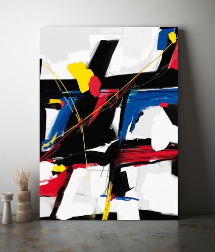 Obraz na płótnie mondrian abstrakcyjny wzór 50x70 cm na Arena.pl