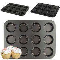 Forma Do Pieczenia Babeczek Muffin Blacha Foremka Na 12 Babeczek Non-Stick