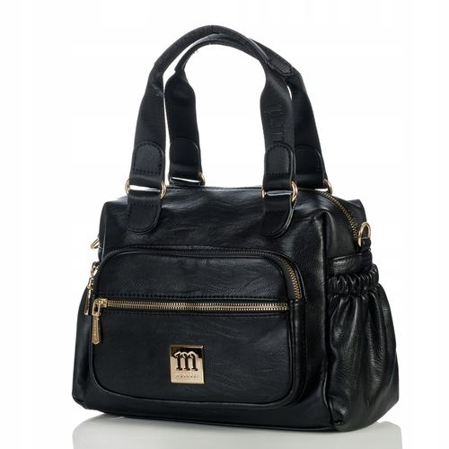 Listonoszka Kuferek PREMIUM Torebka Damska Monnari czarna Pojemna do pracy na Arena.pl