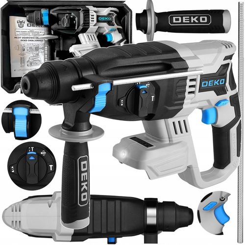 MŁOT UDAROWY MŁOTOWIERTARKA AKUMULATOROWA UDAROWA SDS+ WALIZKA 3J DEKO na Arena.pl