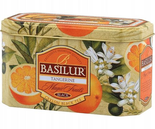 Basilur TANGERINE czarna herbata MANDARYNKA torebki PUSZKA - 20 x 2 g na Arena.pl