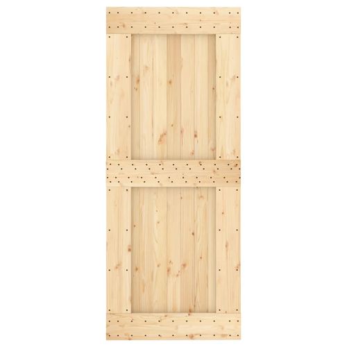 Drzwi przesuwne z osprzętem, 85x210 cm, lite drewno sosnowe na Arena.pl