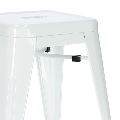 Stołek Paris biały inspirowany Tolix na Arena.pl