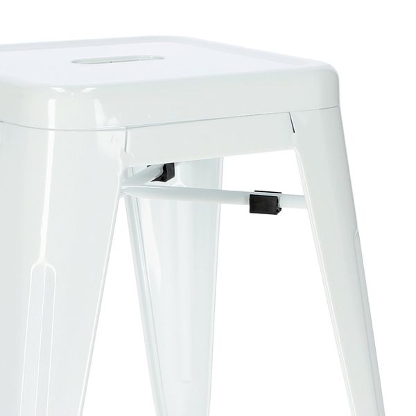 Stołek Paris biały inspirowany Tolix zdjęcie 5