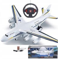 SAMOLOT PASAŻERSKI ZDALNIE STEROWANY RC PILOT KIEROWNICA LED DLA DZIECI