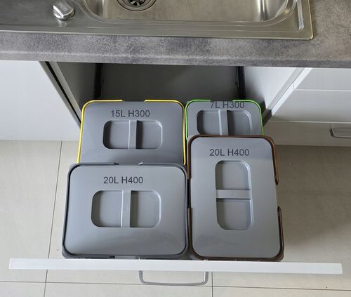 Kosz na śmieci SORT 62L do szafki szuflady 60 Blum 4 pojemniki na odpady na Arena.pl