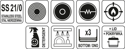 Garnek z pokrywką 28 x 18 cm, 11,1 l, stal nierdzewna na Arena.pl