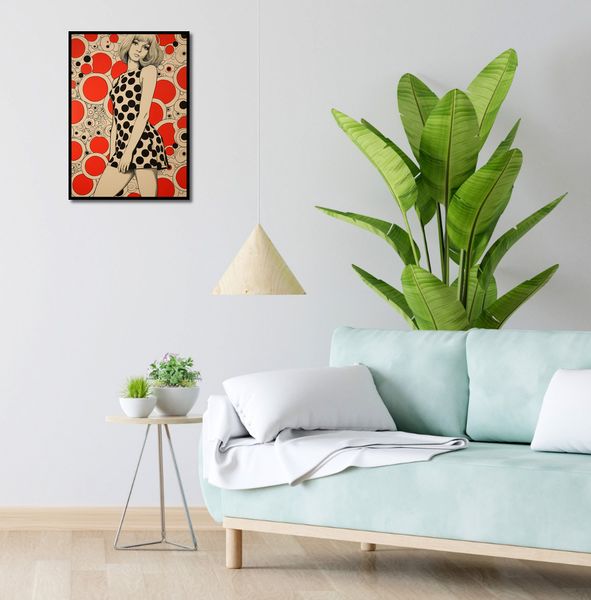 Plakat 39,5x55cm Czerwone Kropki zdjęcie 4