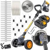 PODKASZARKA AKUMULATOROWA KOSA WYKASZARKA NA KOŁACH 2X 21V 4AH MEGA ZESTAW