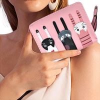 Portfel Damski Rozkładany Zamek Skóra Ekologiczna Prezent Portmonetka