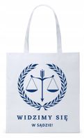 Dla Prawnika Adwokata Torba Eco Biała Shopper Z Nadrukiem Ze Zdjęciem