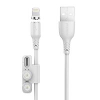 kabel magnetyczny 3w1 usb do usb-c / lightning / micro usb foneng