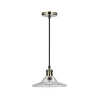 Geneva lampa wisząca 1x40W E27 przeźroczyste szkło/antyczne złoto