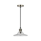 Geneva lampa wisząca 1x40W E27 przeźroczyste szkło/antyczne złoto