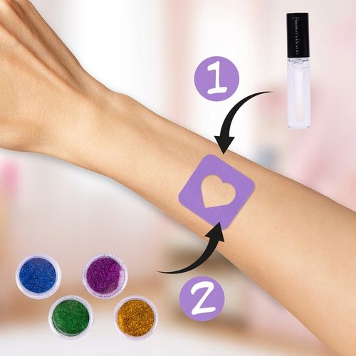 ZESTAW DO ROBIENIA TATUAŻY DUŻY BROKATOWE TATUAŻE ZMYWALNE SZABLONY DIY na Arena.pl