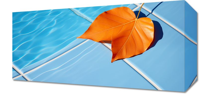 Obraz 40x20cm Liść przy Wodzie zdjęcie 1