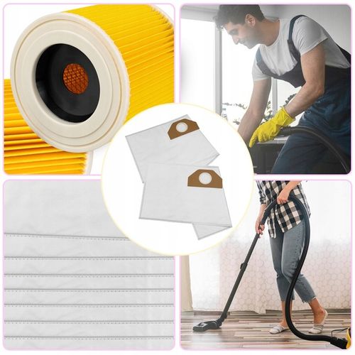 10x WORKI DO ODKURZACZA KARCHER WD3 WD2 SE4001 PLUS KWD V-17 V-15 V12 FILTR na Arena.pl