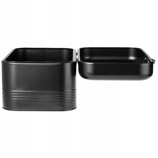 CHLEBAK POJEMNIK NA CHLEB PIECZYWO STALOWY CZARNY zdjęcie 3