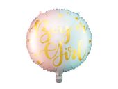 Balon foliowy "Boy or Girl", mix, 35 cm [balon z helem]