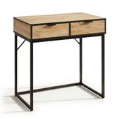 Konsola z Szufladami 80 cm Wąska ELANO Stolik do Salonu Loft Dąb Craft
