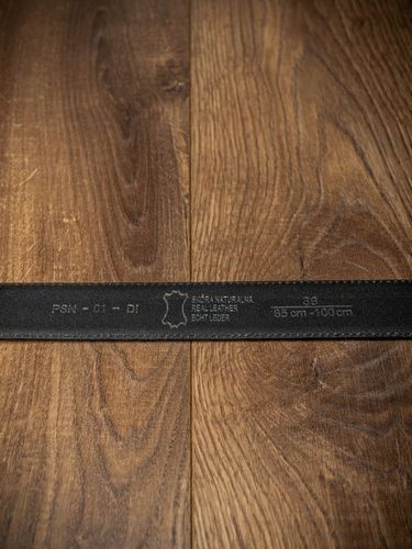 gładki, szeroki pasek męski ze skóry naturalnej 110 na Arena.pl