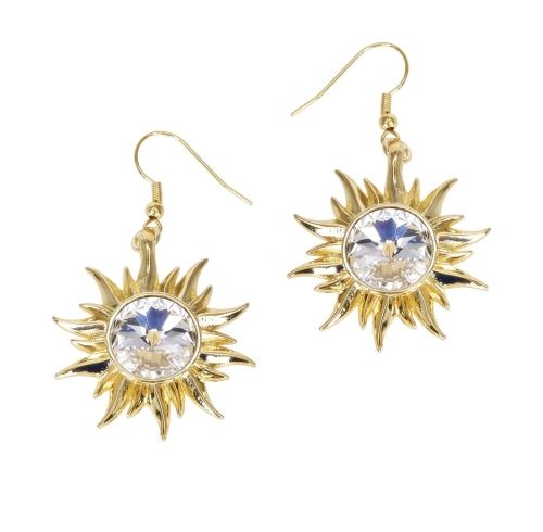 kolczyki ze słońcem i kryształem (p21/lat/47au) na Arena.pl