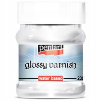 Werniks wodny POŁYSK lakier do decoupage szkła wodoodporny Pentart 230ml