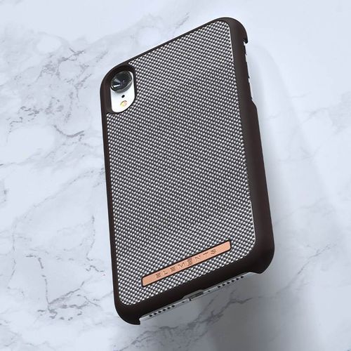 Nordic Elements Saeson Idun - Materiałowe etui iPhone XR (Dark Brown Pattern 1) na Arena.pl