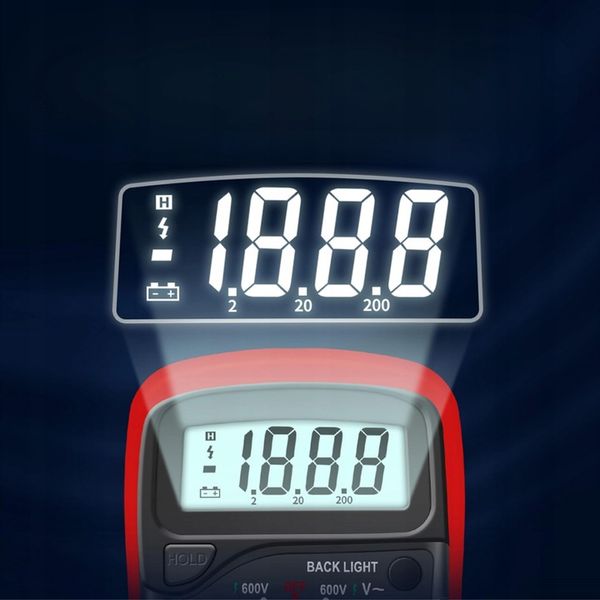 MULTIMETR MIERNIK PRĄDU CYFROWY ELEKTRYCZNY LCD zdjęcie 2