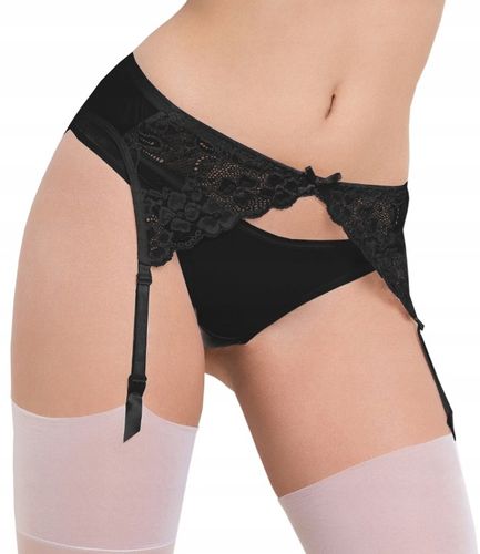 JULIMEX PAS DO POŃCZOCH KORONKOWY DAISY CZARNY L na Arena.pl