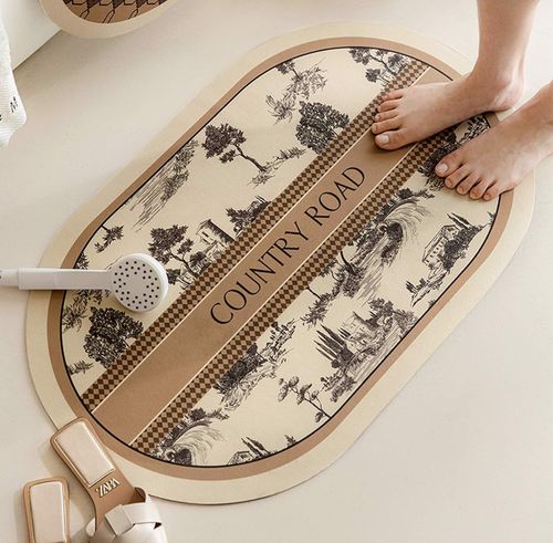 Dywanik Łazienkowy Mata Antypoślizgowa 40x60 Brąz na Arena.pl