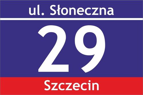 Tablica tabliczka adresowa z numerem domu 40X30cm - Kreator zaprojektuj sam na Arena.pl