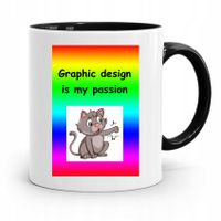 Kubek Czarny Dla Grafika Graphic Is My Passion Z Nadrukiem Ze Zdjęciem