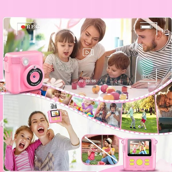 APARAT POLAROID NATYCHMIASTOWY DLA DZIECI FILMÓW ZDJĘĆ DRUK TERMICZNY 32GB zdjęcie 11