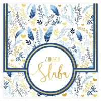 Karnet Kw Koperta Z Kółkiem Ślub Granat