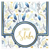 Karnet Kw Koperta Z Kółkiem Ślub Granat