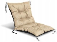 Poduszka ogrodowa 50x50x50 cm na krzesło wodoodporna beżowa