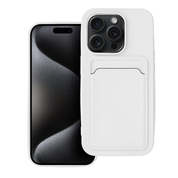 Futerał CARD CASE do IPHONE 15 Pro biały zdjęcie 1
