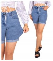 krótkie spodenki jeansowe SZORTY DAMSKIE dzinsowe jeans ELASTYCZNE 40 L