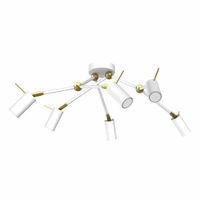 LAMPA SUFITOWA IRIS WHITE/GOLD 6X MINI GU10