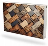 Mata magnetyczna ozdobna na grzejnik na wymiar DREWNIANE SZEJŚCIOKĄTY