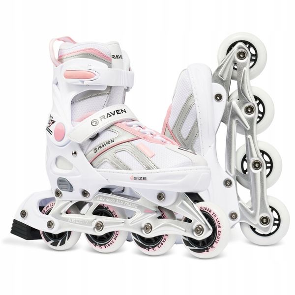 Rolki Regulowane RAVEN Pulse White/Pink 37-40 zdjęcie 6