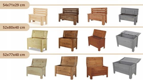 Skrzynia sosnowa skrzynia balkonowa ogrodowa Drewniany kufer na zabawki EKO na Arena.pl