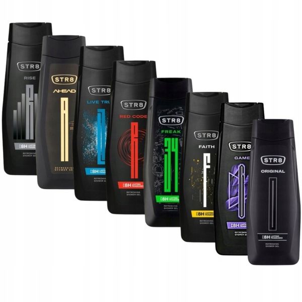STR8 ZESTAW MIX żel pod prysznic dla mężczyzn 8szt x 400ml zdjęcie 1