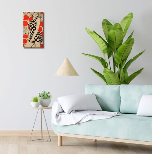 Obraz 20x40cm Czerwone Kropki na Arena.pl