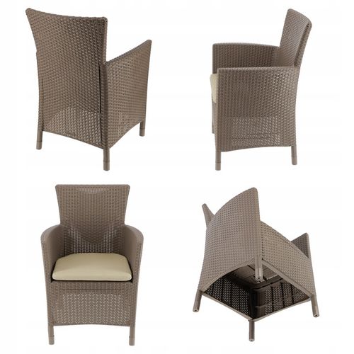 FOTEL OGRODOWY ALLIBERT KRZESŁO + PODUCHA BEŻOWY na Arena.pl