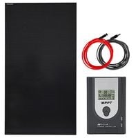 ZESTAW FOTOWOLTAICZNY 170W SOLARNY DO KAMPERA ŁODZI JACHTU MPPT