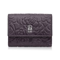 portfel damski skórzany burgundowy w orientacji poziomej rfid