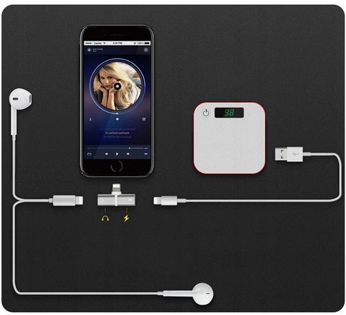 Adapter 2in1 Lightning 8pin splitter przejściówka 2inOn na Arena.pl